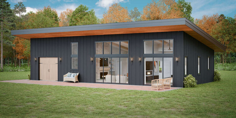 Modern Plan — 1,040 Sq Ft, 1 Bedroom & 1½ Baths