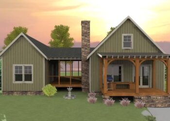 3-Bedroom Dogtrot House Plan — 1,112 Sq Ft