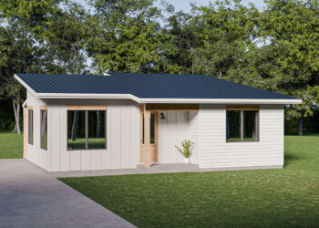 Cozy & Modern: 2-Bedroom Cottage House Plan (917 Sq. Ft.)