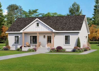 Charming Country Cottage with Smart Layout and Cozy Porches ~ Sq Ft 1,334.