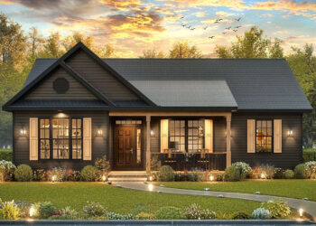 Craftsman Plan — 1,363 Sq Ft, 3 Bedrooms & 2 Bathrooms