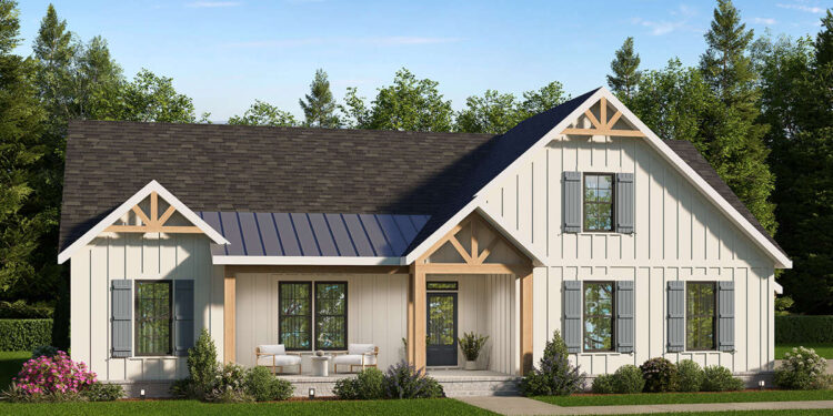 Modern Farmhouse with Vaulted Living & Flexible Bonus Space ~ 1,945 sq ft.