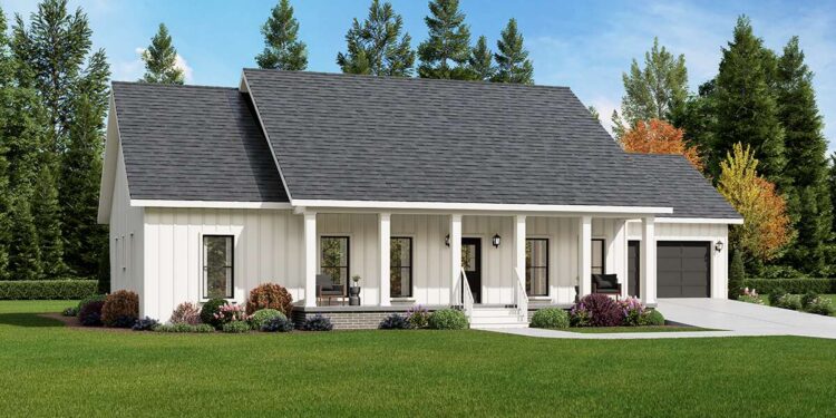 Modern Farmhouse – 1,615 Sq Ft with 3 Bedrooms, 2 Baths & 2-Car Garage