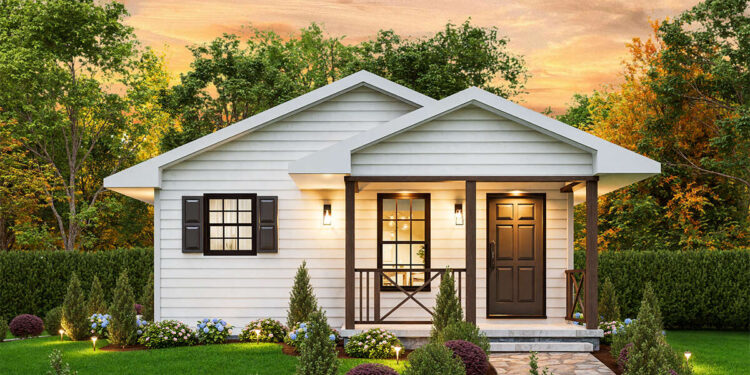Modern Farmhouse Plan — 815 Sq Ft, 2 Bedrooms & 1 Bathroom