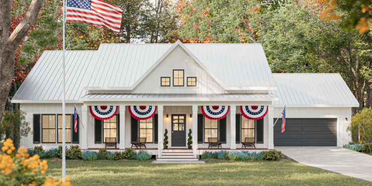 Modern Farmhouse Plan — 1,615 Sq Ft, 3 Beds & 2 Baths