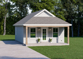 Cottage Plan — (600 Sq Ft, 1 Bedroom & 1 Bathroom)