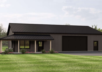 Versatile Barn Cottage with Integrated 4-Car Garage ~ 758 sq ft..