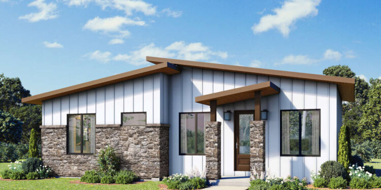 Contemporary 2-Bed, 1-Bath Plan — 993 Sq Ft