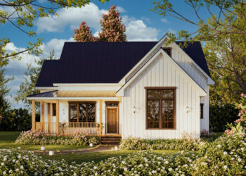 Modern Farmhouse Plan – 1,352 Sq Ft, 3 Bedrooms & 2 Baths