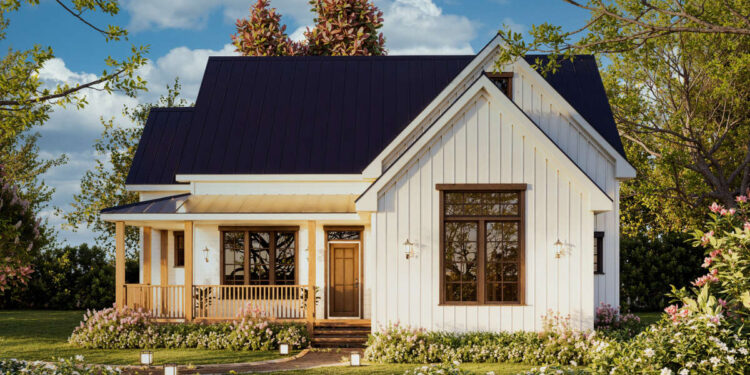Modern Farmhouse Plan – 1,352 Sq Ft, 3 Bedrooms & 2 Baths