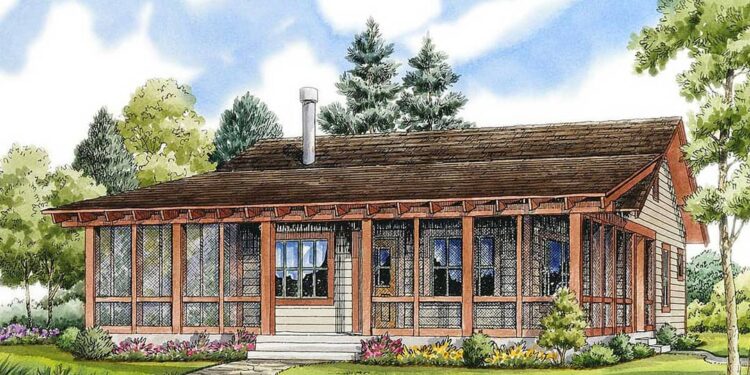 Bunkhouse Plan with Options – 1,031 Sq Ft