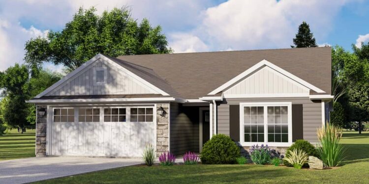 3-Bed Single-Story House Plan with Split Bedrooms ~ 1651 sqft.