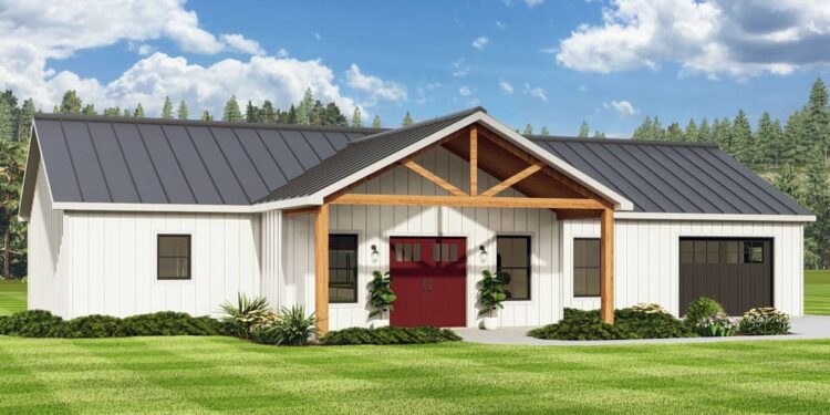 2-Bed Traditional Ranch with Open-Concept Living — (1,480 Sq Ft)