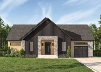 Contemporary Home with Office & Single Garage — (1,487 Sq Ft)