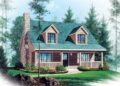 Two-Story Vacation Home Plan – ~1,339 sq ft, 2-3 Beds & 2.5 Baths