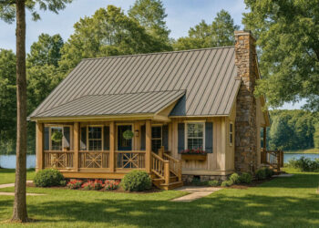 Farmhouse Plan – 1,374 sq ft • 3 Beds & 2 Baths