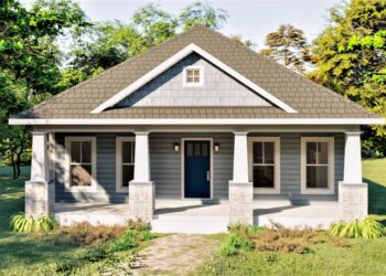 Southern Cottage with Porches in Front & Back – 1,587 sq ft • 3 Beds & 2 Baths