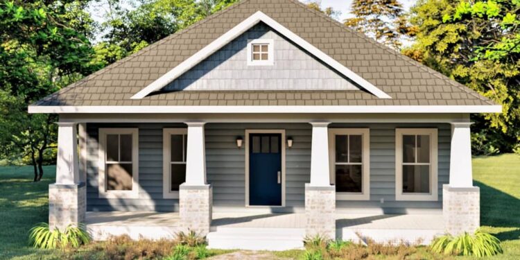 Southern Cottage with Porches in Front & Back – 1,587 sq ft • 3 Beds & 2 Baths