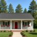1084 Sq Ft 2-Bed Cottage with 33-Ft Wide Front Porch