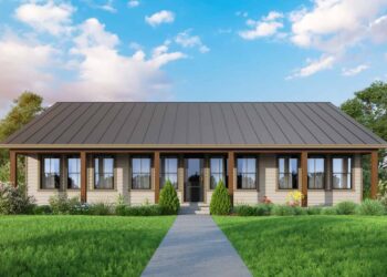Modern Country Cabin with Split Bedroom Layout – 1,800 sq ft, 3 Beds & 2 Baths