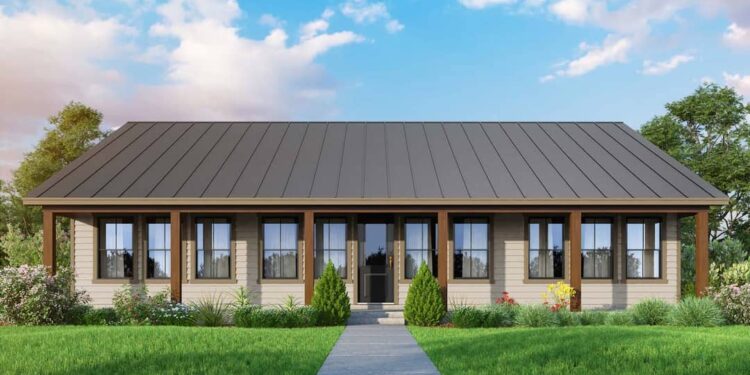 Modern Country Cabin with Split Bedroom Layout – 1,800 sq ft, 3 Beds & 2 Baths