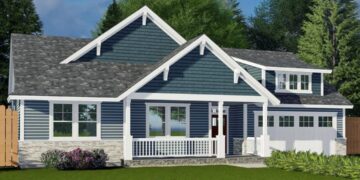 1726 Square Foot, 3-Bedroom One-Level Home Plan