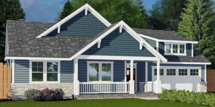1726 Square Foot, 3-Bedroom One-Level Home Plan