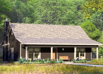 2-Bed Country Cabin with Vaulted Open Floor Plan — 1,275 Sq. Ft.