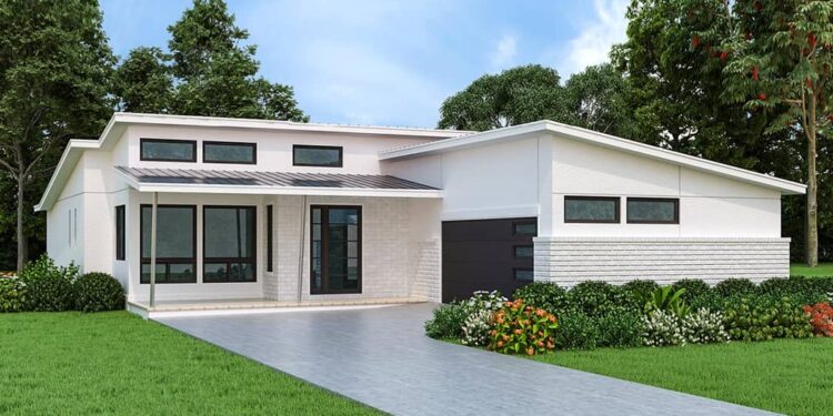 Mid-Century Modern One-Level Home with Split Bedroom Layout (Under 1,900 Sq. Ft.)