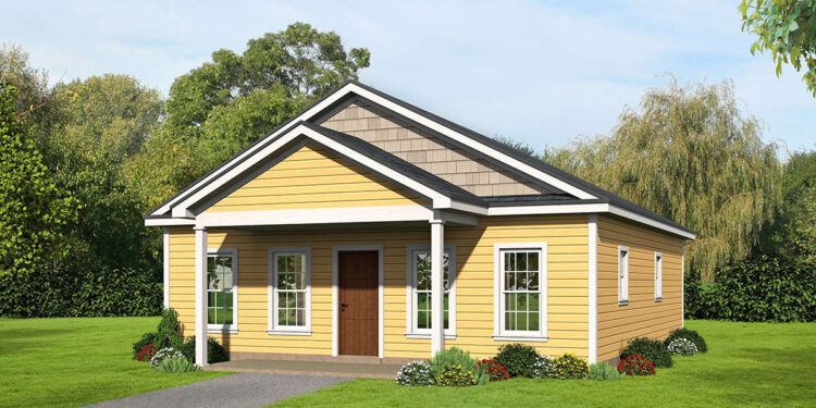 Country Cottage Plan – Elegant Simplicity in 1,050 Sq Ft