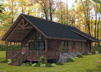 2-Bed Mountain Cabin with Vaulted Great Room — (1,440 Sq Ft)