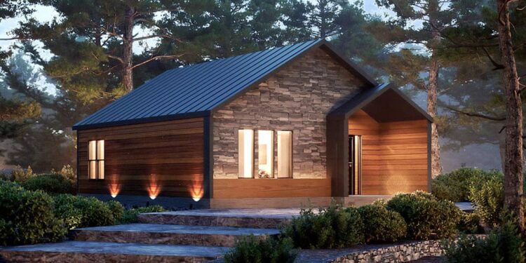 Modern Scandinavian Cabin with 2 Bedrooms (Approx. 812 Sq. Ft.)