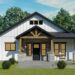 Rustic Country Cottage with Vaulted Front Porch (Approx. 1,020 Sq. Ft.)