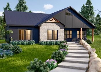 Rustic 3-Bedroom New American Ranch (Approx. 1,162 Sq. Ft.)