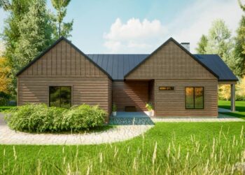 Rustic Ranch Under 1,400 Sq Ft with Flex Bedroom / Home Office — (1,370 Sq Ft)