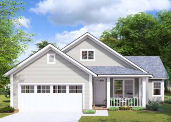 3-Bed House Plan with Vaulted Living Room – 1,339 Sq. Ft.