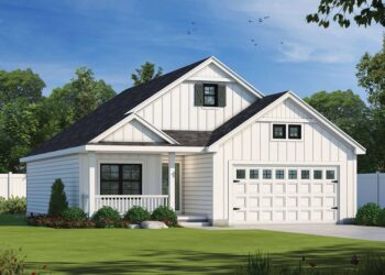 New American House Plan with 2 Master Suites – 1387 sqft.