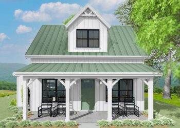 Exclusive Small Home Plan with Two Bedrooms — (750 Sq Ft)