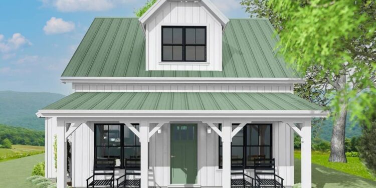 Exclusive Small Home Plan with Two Bedrooms — (750 Sq Ft)