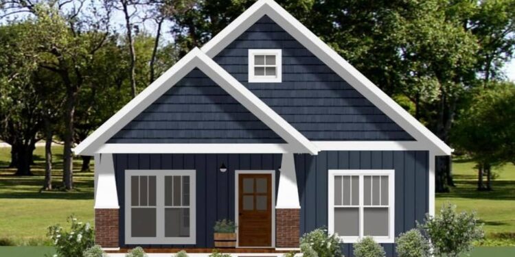 Exclusive 2-Bedroom New American Cottage House Plan