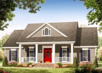 House Plan with Covered Porches Front & Back — (1,870 Sq Ft)
