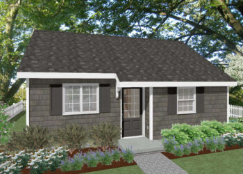Compact 1-Bedroom Cottage Plan – 538 Sq Ft of Cozy Living