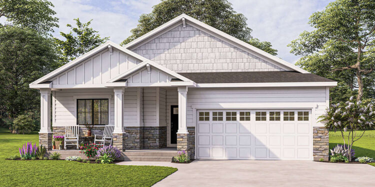 Modern Farmhouse Plan – 1,552 Sq. Ft., 3 Bedrooms (Expandable to 6)