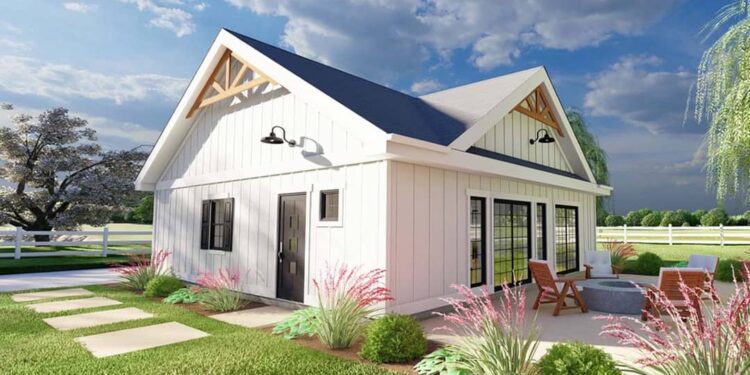 1-Bed Cottage with Pocket Doors Throughout – 1,024 Sq Ft, 1 Bed & 1.5 Baths