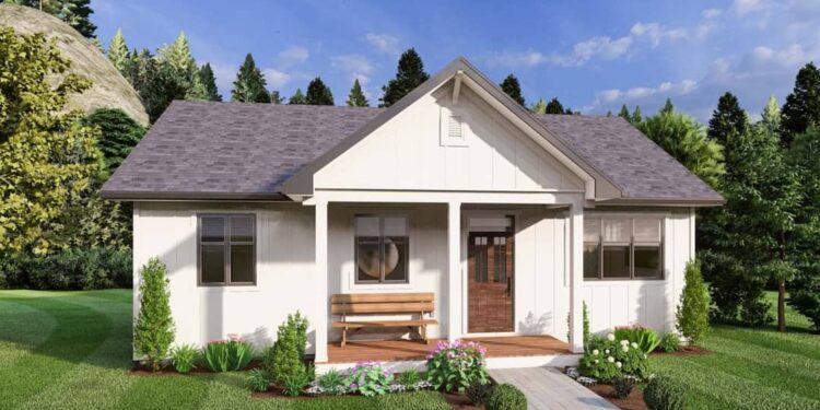 Country-Style Rancher: 2-Bedroom, 936 Sq Ft