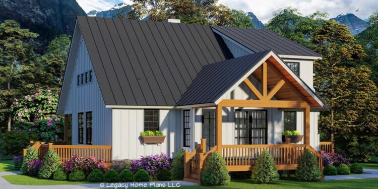 Country Home Plan with 3 Bedrooms – ~1,900 sq ft Heated Living