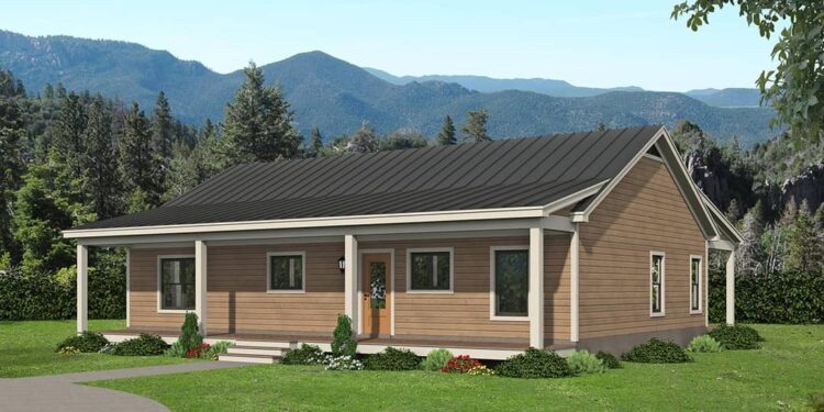 Country Ranch with Front & Back Porches + Split Bedroom Layout