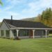 One-Story Country Home with Deep Front & Rear Porches – 1200 sqft.