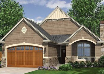 Open Cottage Home Plan – 1,275 Sq Ft | 3 Beds & 2 Baths | 2-Car Garage