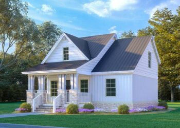 3-Bed Cottage with 8′ Deep Front Porch — (1,250 Sq Ft)